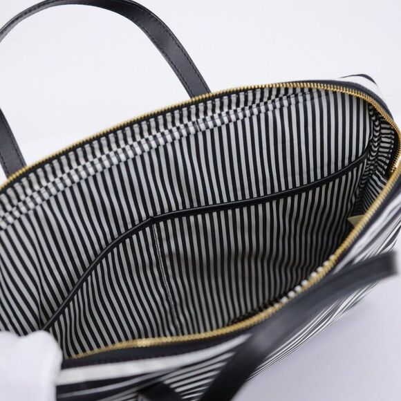 NEW Kate Spade Stripe Computer Laptop Commuter Bag Black White - Picture 12 of 13